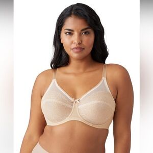 Wacoal Retro Chic Full-Figure Underwire Bra In Toast NWOT 40DDD